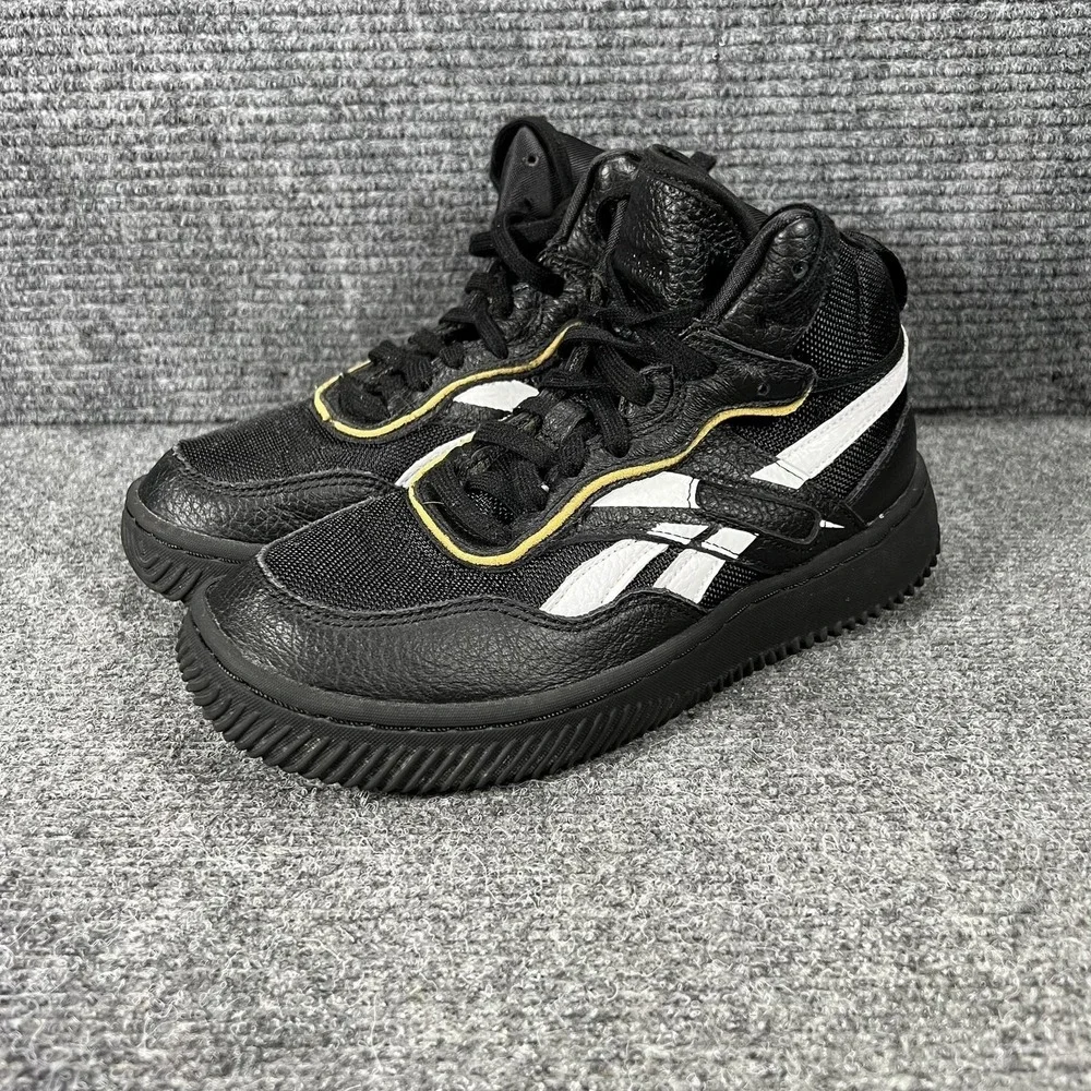 Reebok Shoes Teens Size 5.5 Black High‎ Top Lace Up Athletic Sneakers FX4301